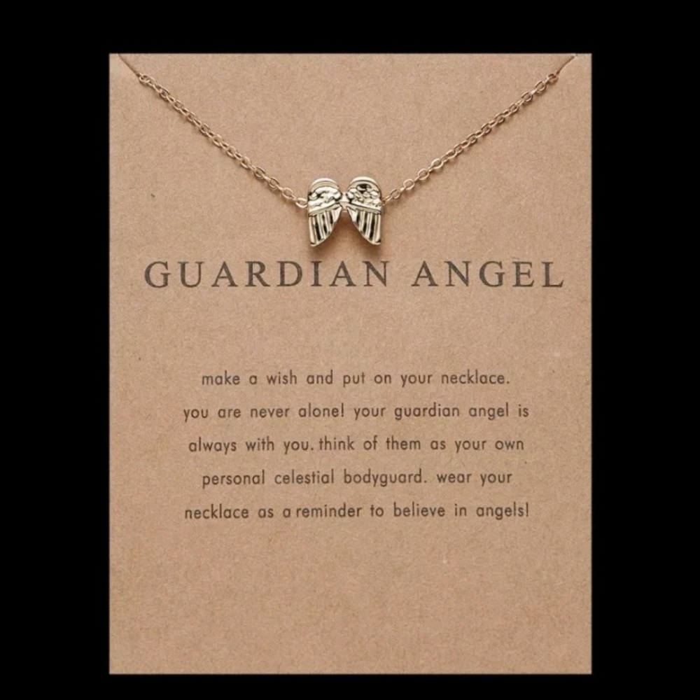 Guardian angel adjustable chain pendant necklace